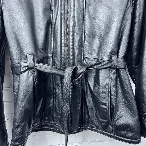 🚫SOLD! NWOT |•WILSONS LEATHER•| Plush Insulated Belted Hooded Jacket Coat Large - Picture 11 of 16